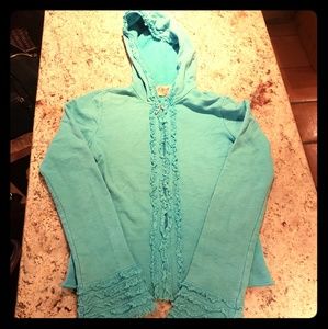 Juicy Coture Heathered Turquoise hoodie